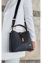 justpolo WOMEN'S BLACK 5 COMPARTMENT SHOULDER AND CROSSBODY BAG - 3