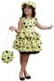 Girl's Layered Ruffled Skirt with Tulle and Spotted Yellow Dress - 3