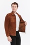 Genuine Leather Suede Coat - 7
