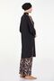 Lycra Full Covered Hijab Swimsuit with Wide Legs Alder 4518 Black - 7