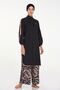Lycra Full Covered Hijab Swimsuit with Wide Legs Alder 4518 Black - 5