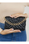 Quilted Clutch Bag with Chain Strap - 2