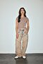 Baggy Jeans with Faded Effect and Stitching Detail