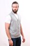 Woolen Men's Knitwear Vest - Light Gray - 3