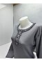 نمط الدانتيل - بلوزة الأم ذات القطع العادي مع قماش جوفرا - 2