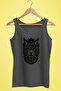 Women's Sling T-Shirt Cat Design Digital Printed 100% Cotton