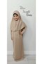 Mother Girl One-Piece Prayer Dress Combination Prayer Gown 2Pcs (Sizes in Description) - 2