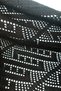 Women's Mother Wool Knitwear Zigzag Ethnic Pattern Winter Black Thick Shoulder Shawl 104 - 8
