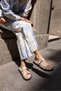 Eliott Women's Beige Buckled Fusped Sole Slippers - 5