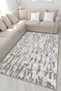 Beige Gray Themed Abstract Abstract Patterned Creative Modern Decorative Carpet 5019 - 3