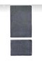 Carpet Plush Anthracite Bath Mat Set of 2 Large Size (100x60) (50x60) Washable - 2