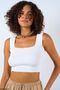 Women's Square Neck Crop Tank Top Standard