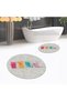 Digital Printed Non-Slip Washable Round Double Bathroom Mat Toilet Seat Set, V-Y-KLOZET-41-GRAY, - 3