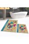 Digital Printed Non-Slip Base Washable Double Bathroom Mat Toilet Set, V-KLOZET-31-BROWN, - 2