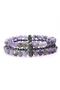 İlgın Natural Stone Amethyst Hematite Natural Stone Women's Special Design Bracelet - 2