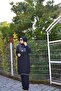 Black Zippered Hijab Tracksuit Set with Silver Sequin Detail - 5