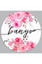 Floral Bathroom Door Ornament Direction Sign - 2