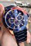 Full Steel Navy Blue Men's Wristwatch