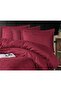 Exclusive Jacquard Double Cotton Satin Duvet Cover Set Hemera v2 Claret Red