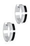 Men's Double Color Steel Hoop Earrings