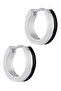 Men's Double Color Steel Hoop Earrings - 2