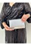Croco Silver Evening Dress Clutch Portfolio Bag - 3