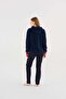Women's Navy Blue Pajama Set - 4