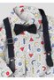 Baby Set Bodysuit, Shirt, Pants, Bow Tie and Slopet Adjustable 100% Cotton - 2