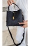 justpolo WOMEN'S BLACK 5 COMPARTMENT SHOULDER AND CROSSBODY BAG - 4