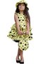 Girl's Layered Ruffled Skirt with Tulle and Spotted Yellow Dress - 2