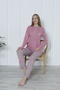 5960 Women's Long Sleeve Relaxed Fit Pajama Set - 3