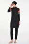 Black Merlin 9241 - Lycra and Full Covered Hijab Swimsuit - 2