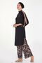 Lycra Full Covered Hijab Swimsuit with Wide Legs Alder 4518 Black - 4