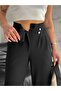 Asymmetrical Belt Detailed Embroidered Wide Leg Trousers - 2