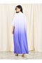 Ombre Print Maxi Bodycon Dress and Abaya Set - 5