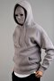 Men's Hooded Basic Sweatshirt Gray - 3