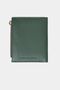 2805 Genuine Real Leather Women's Wallet with Snap Fasteners and Zipper Flother Green - 2
