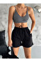 Women's Cord Pocket Elastic Waist Short - 3