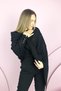 Women's Mother Wool Knitwear Zigzag Ethnic Pattern Winter Black Thick Shoulder Shawl 104 - 4