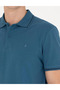 Indigo Slim Fit Polo Collar Basic T-Shirt - 7