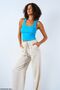 Woman's Ribbed Cotton Athlete - 2