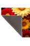 Floral Blooming Floral Patterned Decorative and Woven Base Washable Carpet Miravip8853 - 5