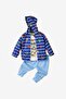 Car Patterned Hooded Cotton Raincoat Baby Set