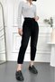 Grinding Black Women's Boyfriend Jean High Waist Lycra Free 100% Cotton Jeans Mabel-ant - 2