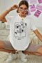 Unisex Be Happy Printed Oversize T-shirt