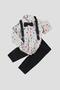 Baby Set Bodysuit, Shirt, Pants, Bow Tie and Slopet Adjustable 100% Cotton