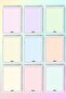 Colorful Note Card - 50 Pieces - 7*10 cm - Work Card - Notepad - Note Paper - Memo Pad - Planner