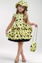 Girl's Layered Ruffled Skirt with Tulle and Spotted Yellow Dress