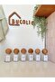 6-Piece Glass Spice Jar Set with Wooden Ball Cover + 6 Mini Spoons / 300 ml / Labeled - 4