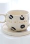 Good Morning Leopard Patterned Special Design 24K Gold Decorated Handmade Ceramic Mug 200ml - 3